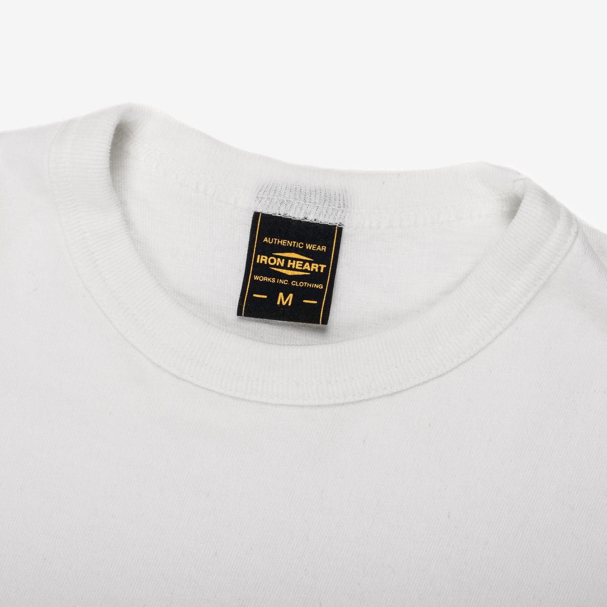 IHT-1610-WHT - 6.5oz Loopwheel Crew Neck T-Shirt (Short)- White - Image 3