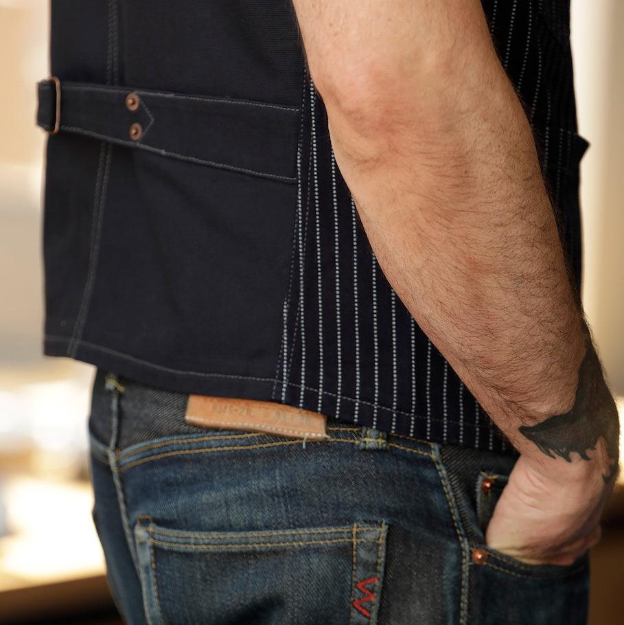 IHV-02-IND - 12oz Wabash/Duck Work Vest-  Indigo/Navy - Image 4