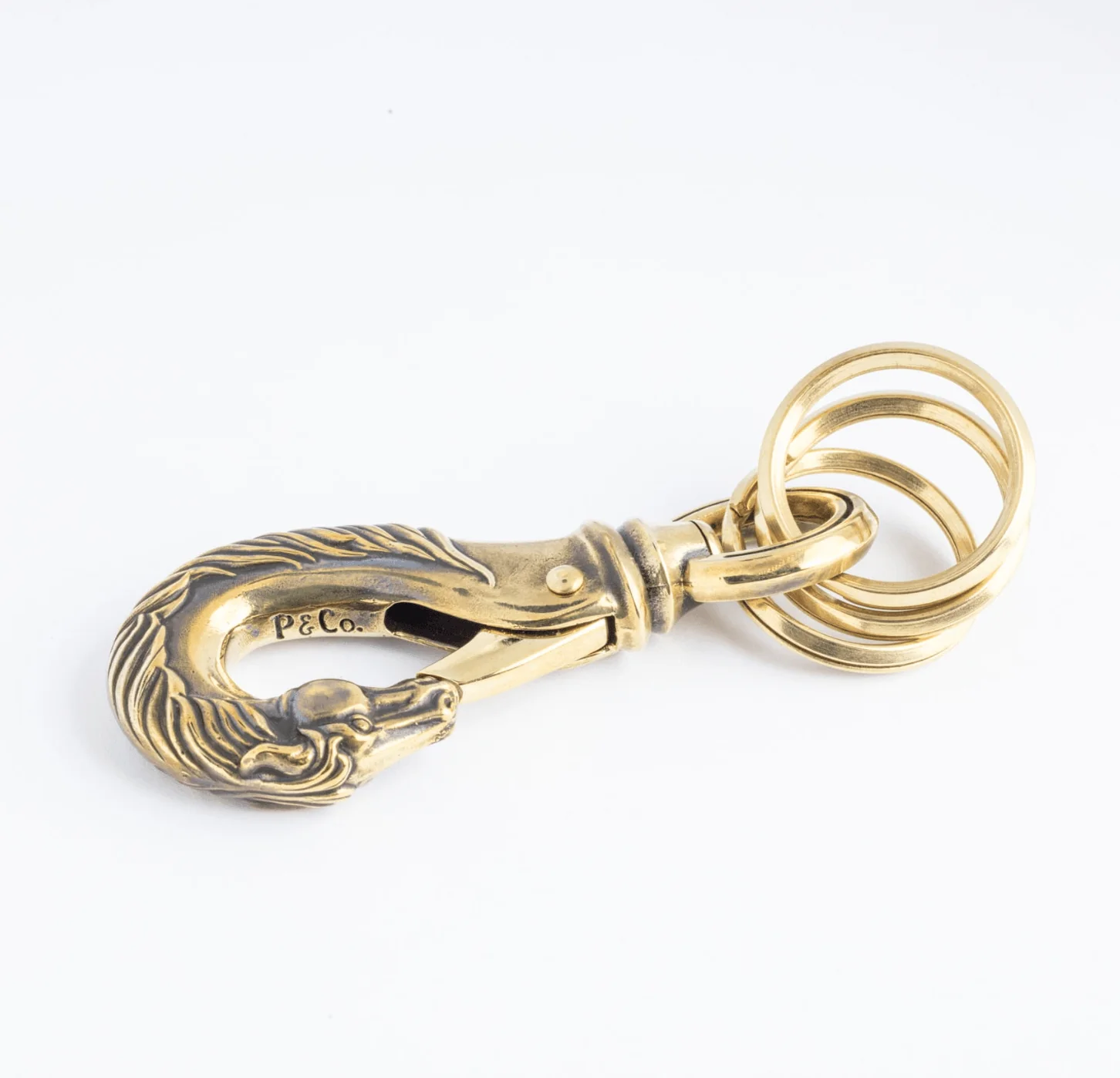 PE-HORSE-KEY-HOOK-BR - Peanuts & Co Horse Key Hook Large - Brass - Image 3