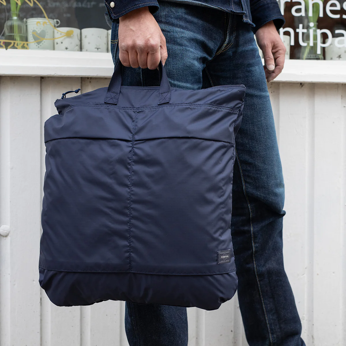 PO-FLEX-HELMET-BAG-NAV - Porter-Yoshida & Co FLEX 2WAY HELMET BAG - Navy