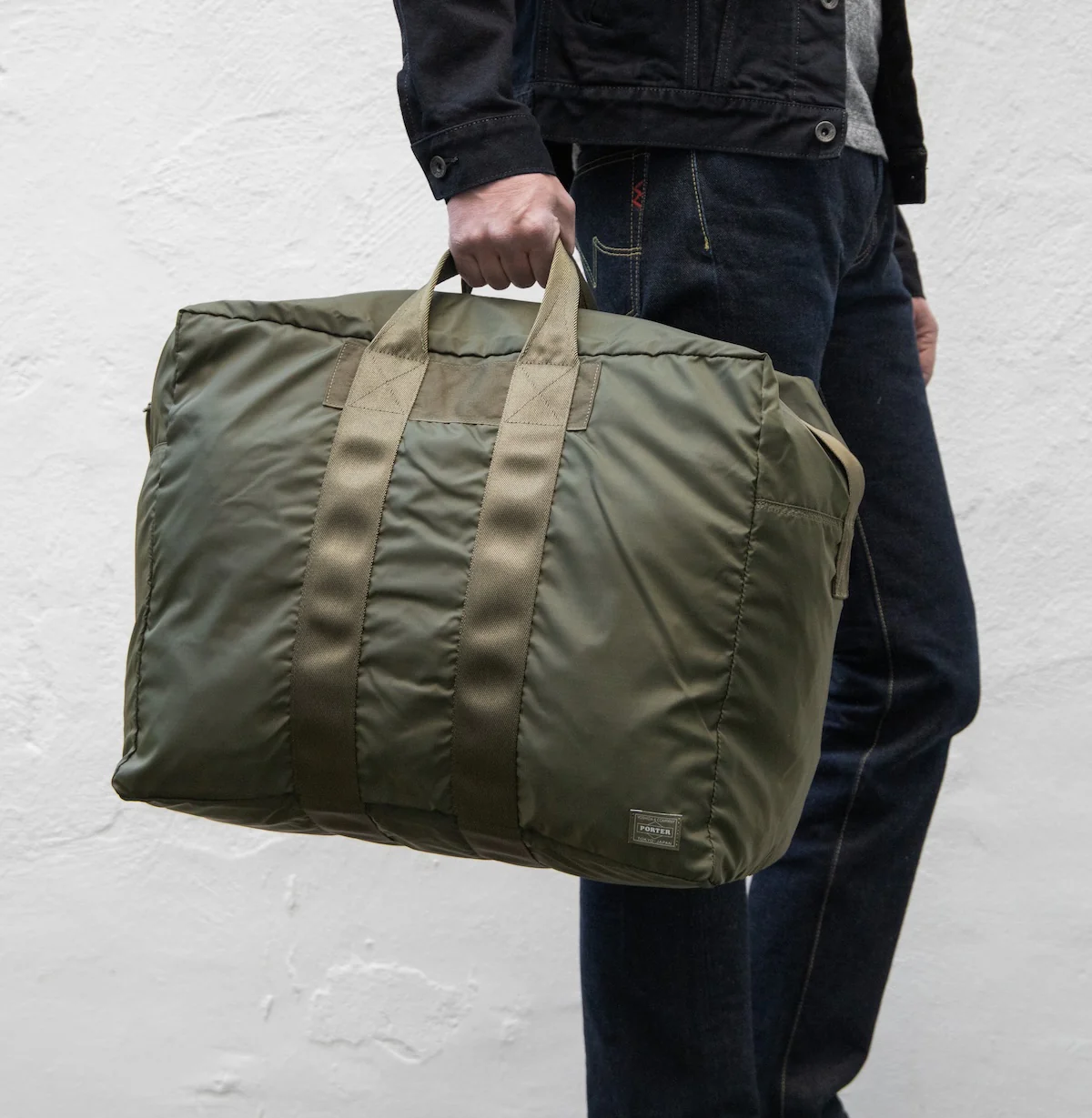 PO-FLEX-DUFFLE-BAG-OLV - Porter-Yoshida & Co - FLEX 2WAY DUFFLE BAG (S) - Olive - Image 3